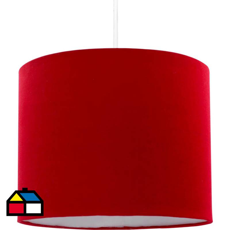 CONCEPT LIGHTING - Lámpara colgante liso rojo 1 luz e27