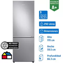 SAMSUNG - Refrigerador Bottom Freezer No Frost 290 Litros Elegant Inox RB30N4020S8/ZS