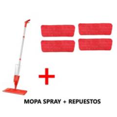 POWER FORCE - Mopa spray con 4 repuestos mopa microfibra