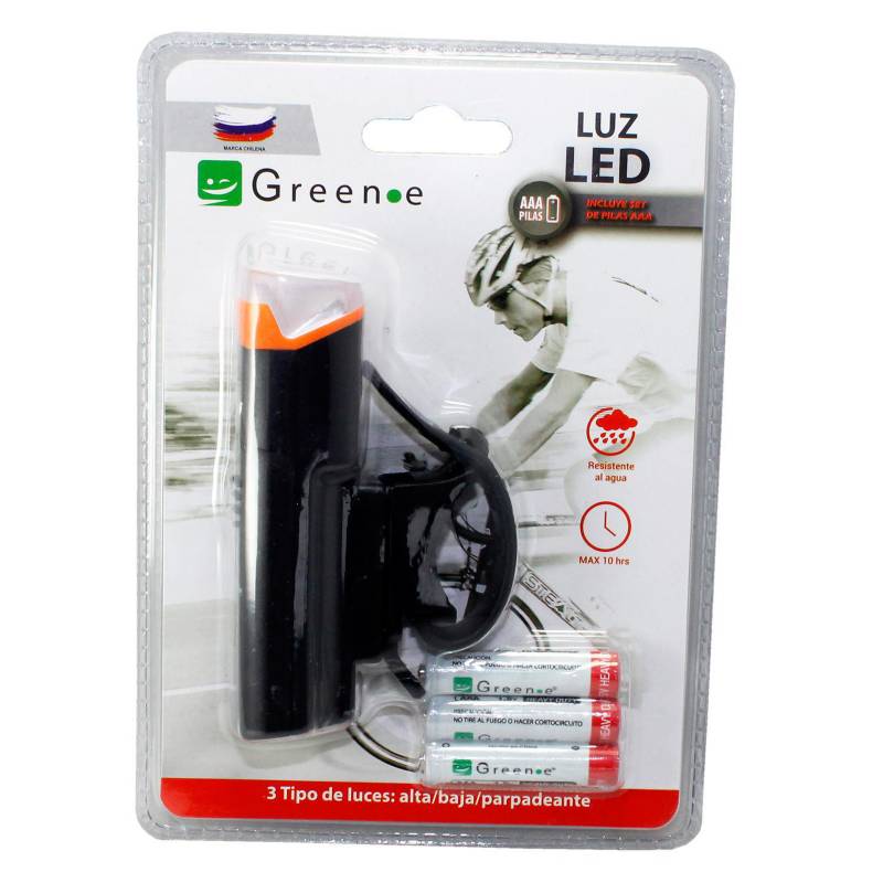 GREEN-E - Luz led delantera resistente al agua