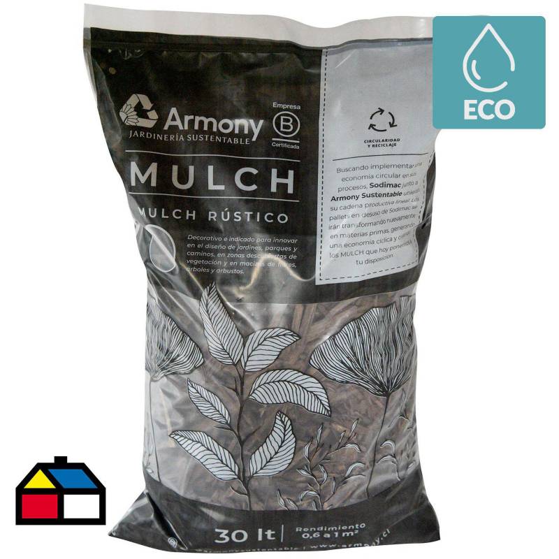 ARMONY - Mulch rústico decorativo 30 litros café