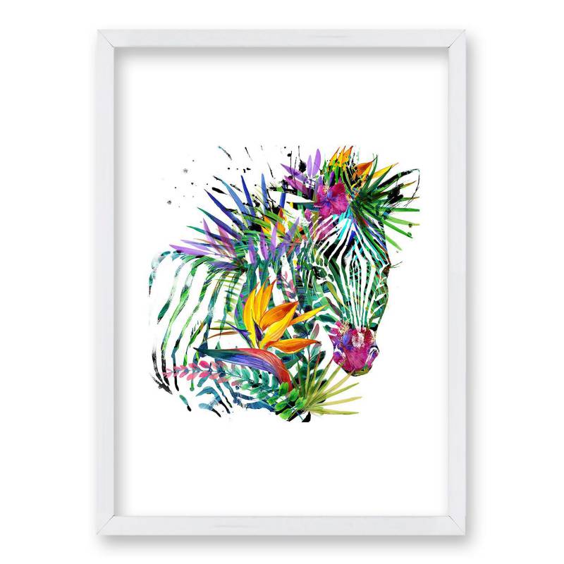 RETELA - Cuadro 40x30 cm ilustración color zebra
