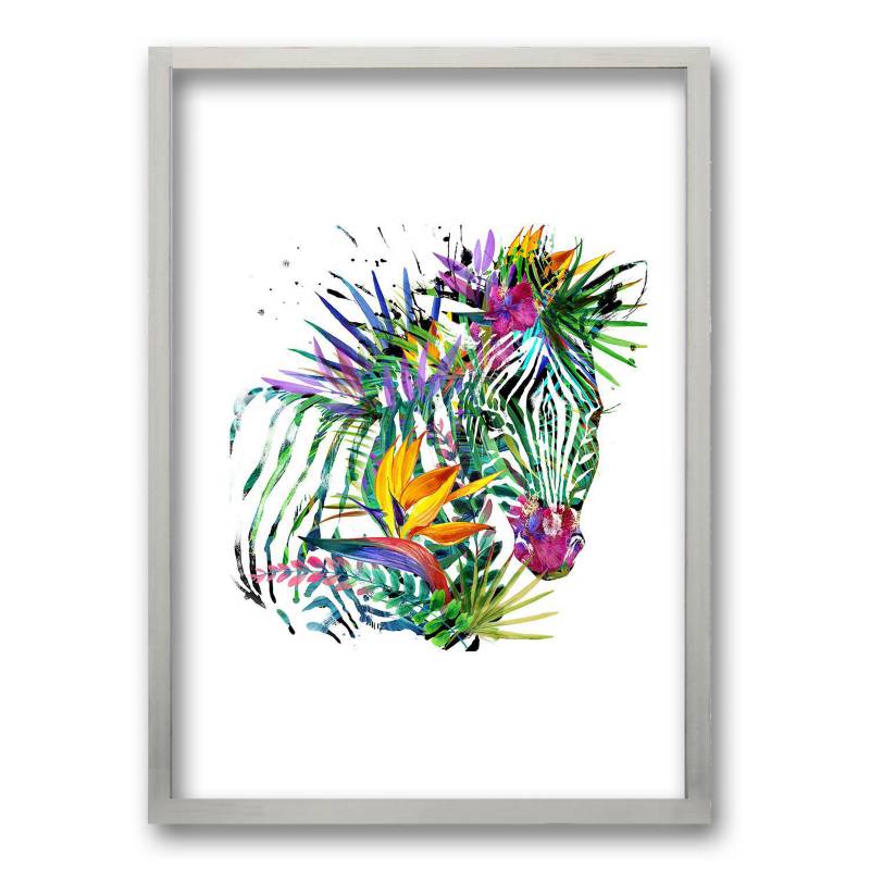 RETELA - Cuadro 70x50 cm ilustración color zebra