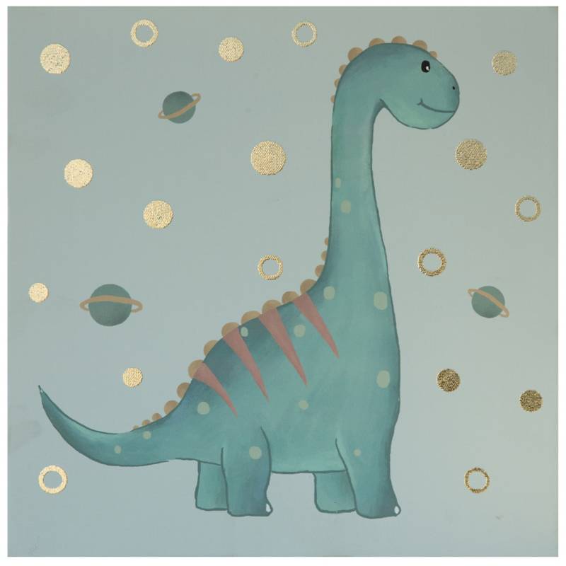 JUST HOME COLLECTION - Canvas Dinosaurio 30x30 cm