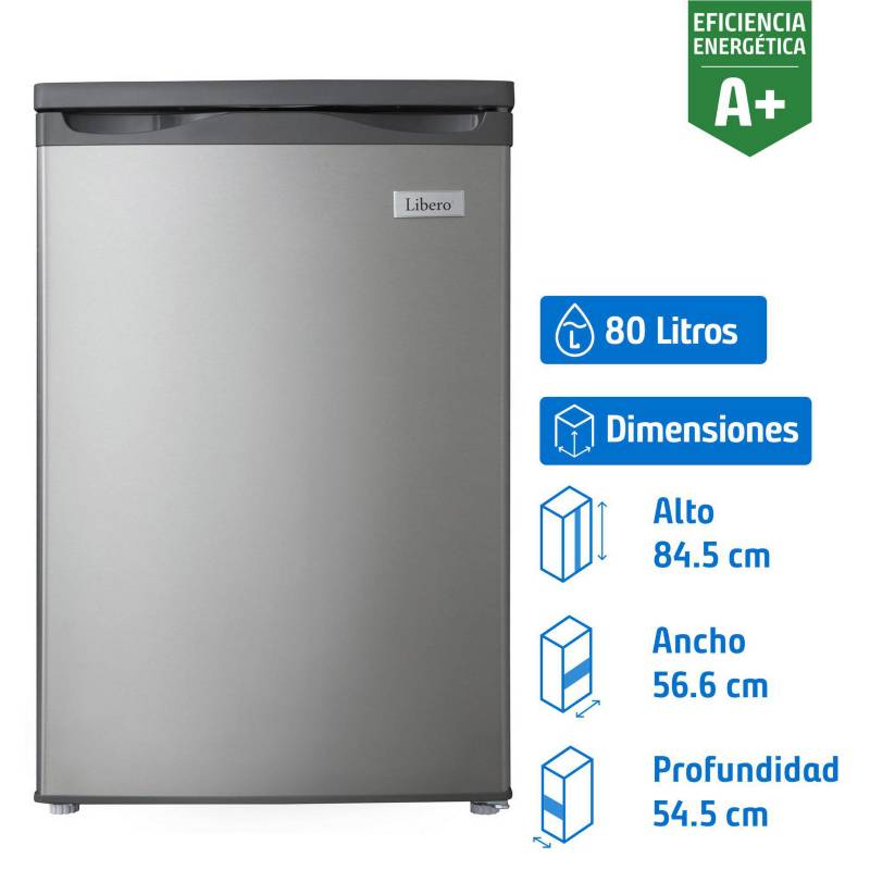 LIBERO - Freezer Vertical 80 Litros Inox LFV-100I