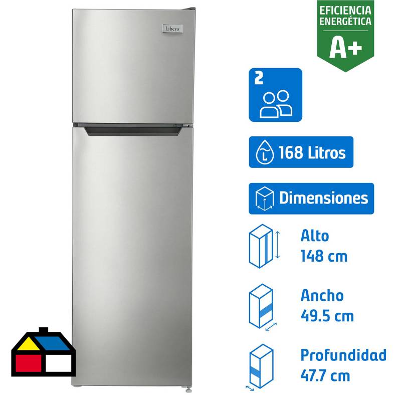 LIBERO - Refrigerador 168 litros frío directo top freezer