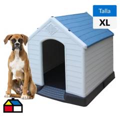 PETIZOOS - Casa para perros 96x105x98 cm azul, talla XL