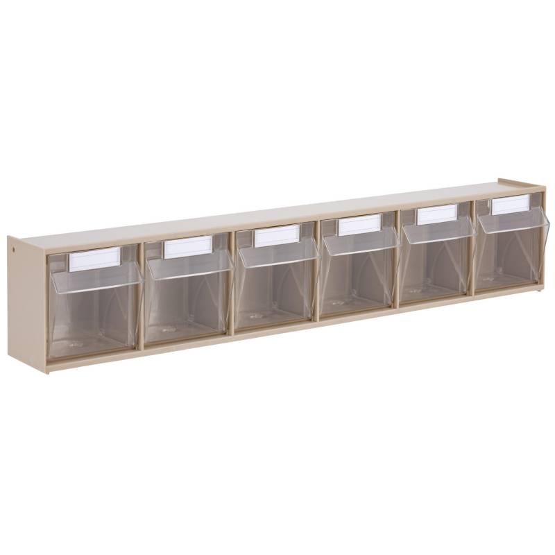 AUTORODEC - Organizador de 6 cajas transparentes 60x9,1x11,3cm