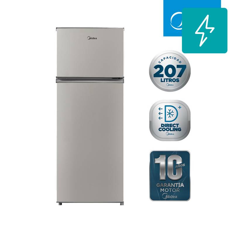 MIDEA - Refrigerador 207 litros frío directo top freezer
