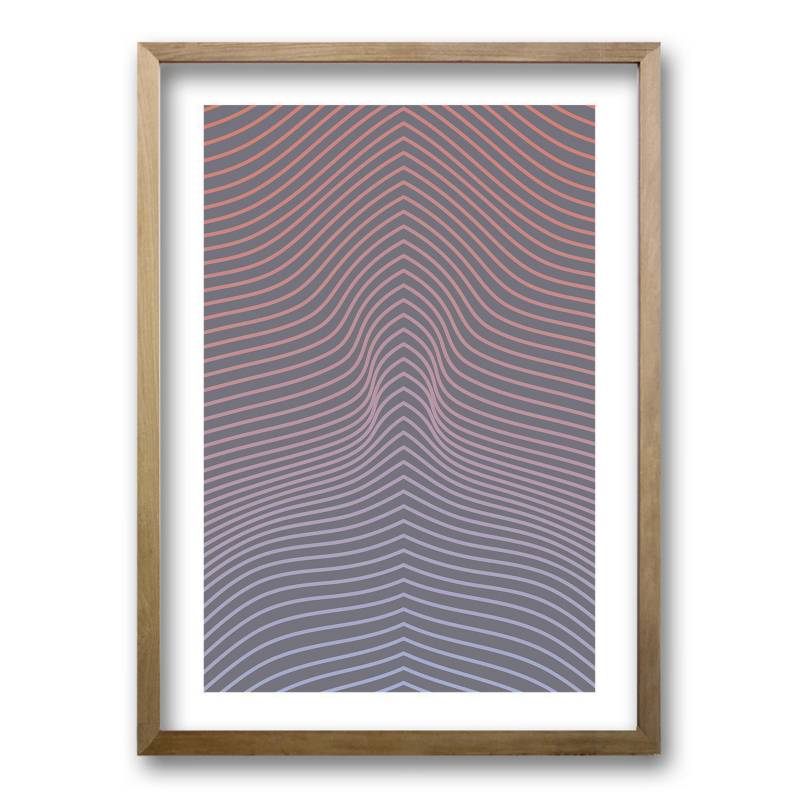 RETELA - Cuadro 50x35 cm ilustración ilusión lineal