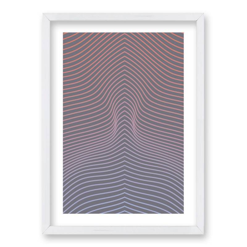 RETELA - Cuadro 70x50 cm ilustración ilusión lineal