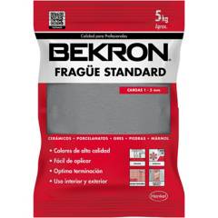 FRAGUE BEKRON - Fragüe piso/muro gris 5kg