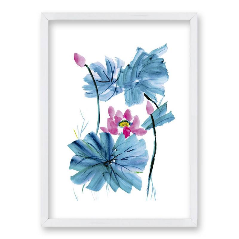 RETELA - Cuadro 70x50 cm ilustración acua flor