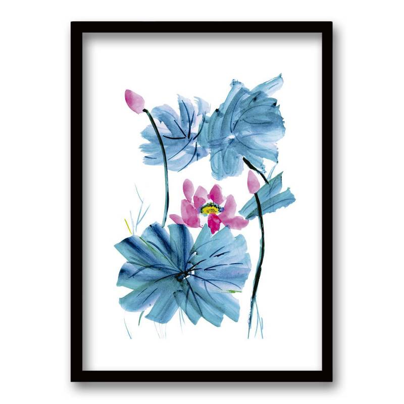 RETELA - Cuadro 70x50 cm ilustración acua flor
