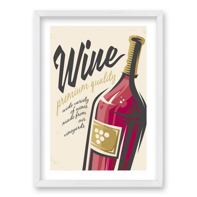 RETELA - Cuadro 70x50 cm ilustración al vino