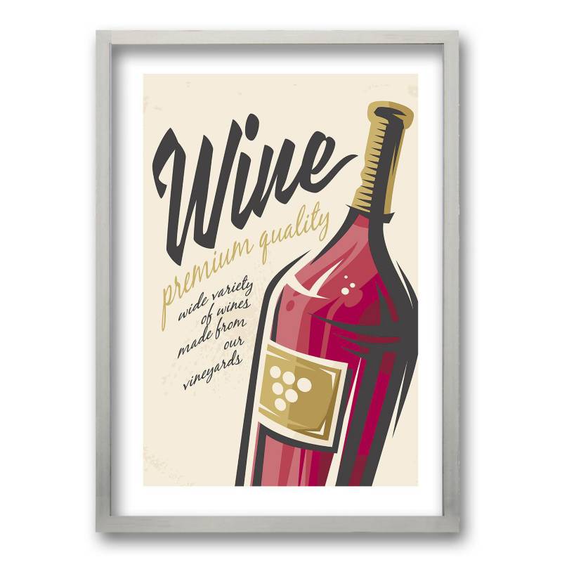 RETELA - Cuadro 70x50 cm ilustración al vino