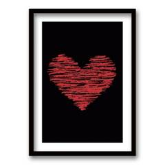 RETELA - Cuadro 40x30 cm ilustración corazon lineal
