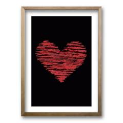 RETELA - Cuadro 40x30 cm ilustración corazon lineal