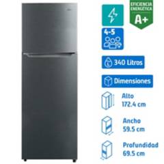 MIDEA - Refrigerador no frost 340 litros top freezer