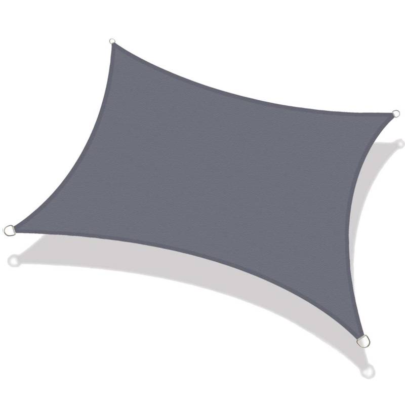 SMARTCOM - Toldo de malla rectangular 5x3 mt gris