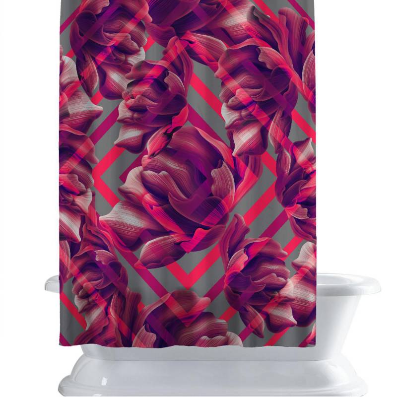 RETELA - Cortina de baño 150x180 cm neon magenta