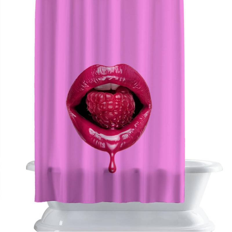 RETELA - Cortina de baño 150x180 cm beso frutal
