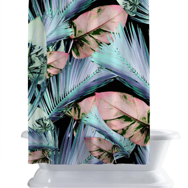 RETELA - Cortina de baño 150x180 cm vegetación
