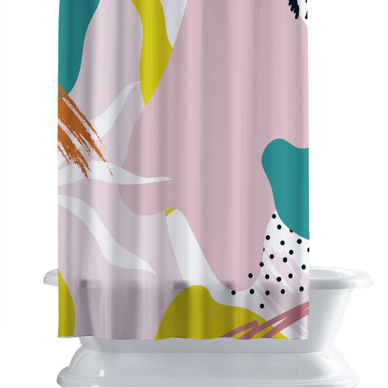 RETELA - Cortina de baño 150x180 cm manchas