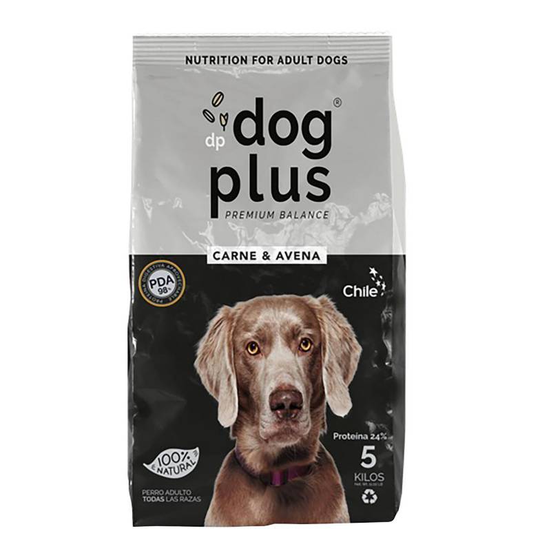 DOG PLUS - Alimento de perros 5 kg carne y avena 100% natural