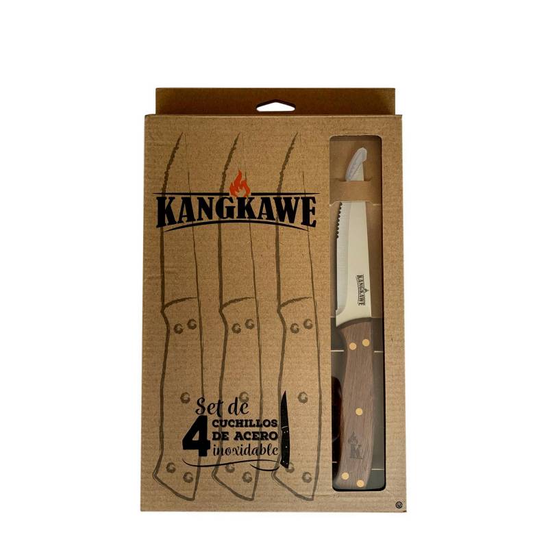 ELBARCO.CL - Set de 4 cuchillos 5" para asado acero inoxidable