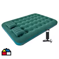 KLIMBER - Combo colchón inflable doble+ 2 almohada + inflador