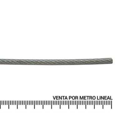 Cable de acero forro PVC 3/32" metro lineal