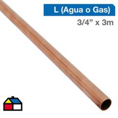 GD COOPER - Cañería Cobre L Gas-Agua 3/4" x 3m