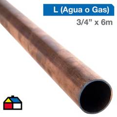HUMBOLDT - Cañería Cobre L Gas-Agua 3/4" x 6m