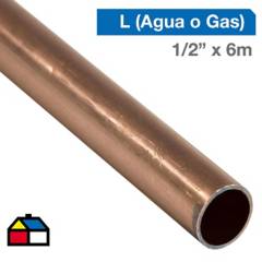 GD COOPER - Cañería Cobre L Gas-Agua 1/2" x 6m