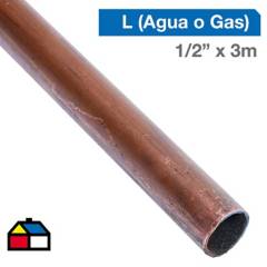 GD COOPER - Cañería Cobre L Gas-Agua 1/2" x 3m