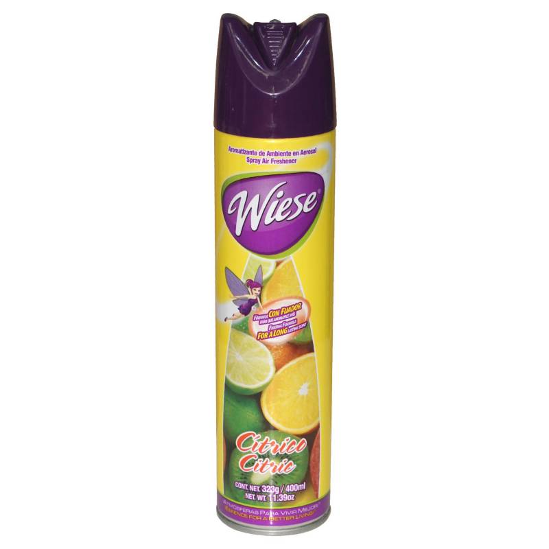 WIESE - Aromatizante aerosol citrus 400 ml 12 unidades