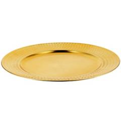 DEAR SANTA - Base plato liso 33 cm dorado