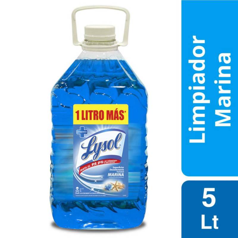 LYSOL - Limpiapisos líquido marina 5 litros bidón