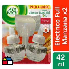 AIRWICK - Kit aparato eléctrico + 2 recargas manzana canela 21 ml.