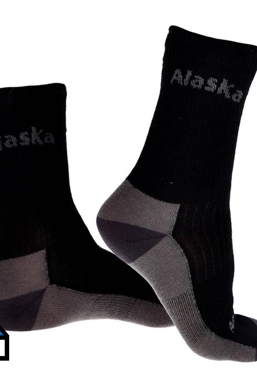 ALASKA - Pack 5 calcetines alaska negro classic algodón.