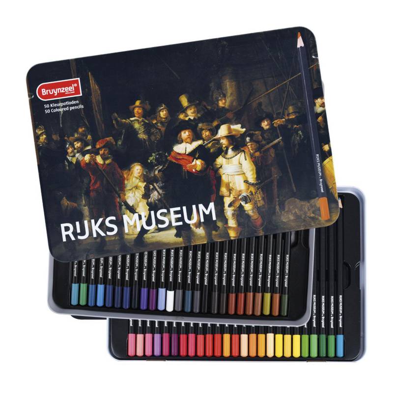 BRUYNZEEL - Caja metálica de lápices 50 colores