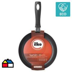 ILKO - Sartén 20 cm aluminio rojo