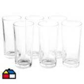 Juego 6 Vasos Agua Lisos 200 Ml a precio barato