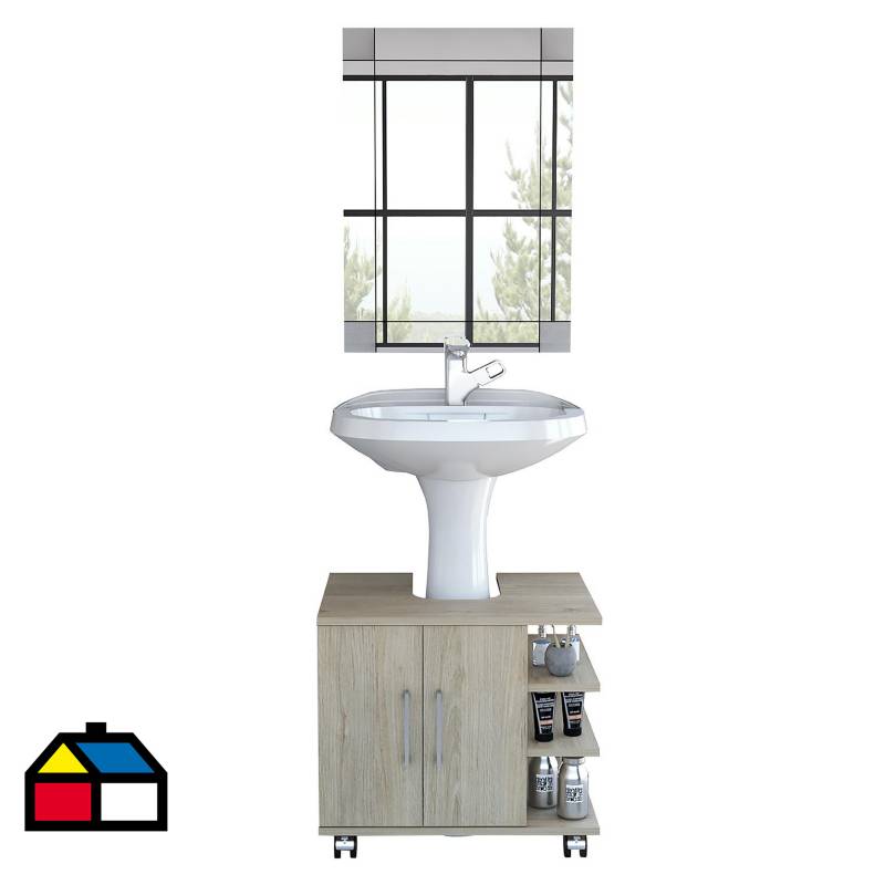 TUHOME - Combo mueble de lavamanos + espejo