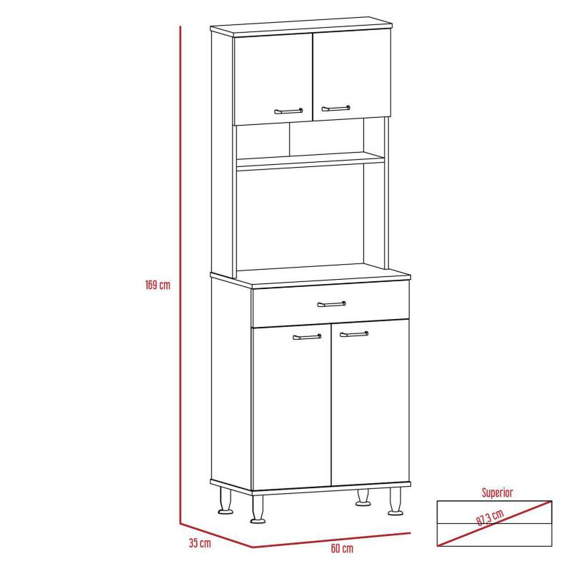 Combo Mueble de Cocina para Microondas + Optimizador TuHome