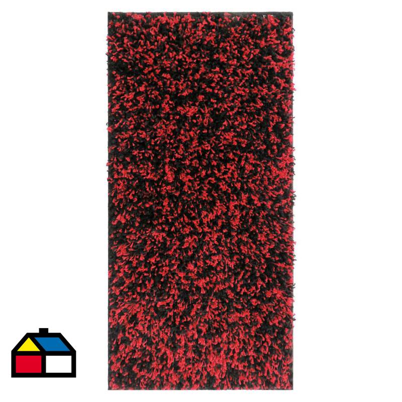 CUISINE BY IDETEX - Bajada de cama shaggy 50x100 cm rojo/negro