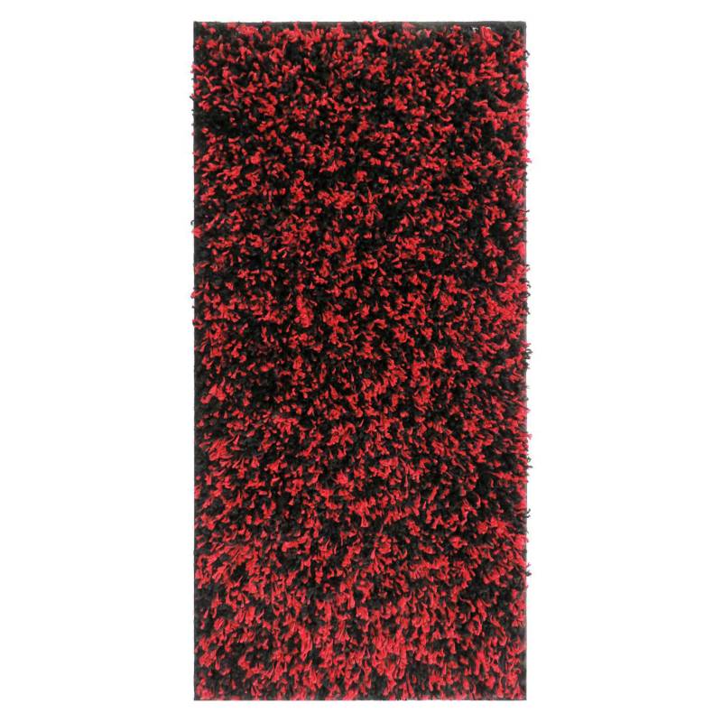 IDETEX - Bajada de cama shaggy 50x100 cm rojo/negro