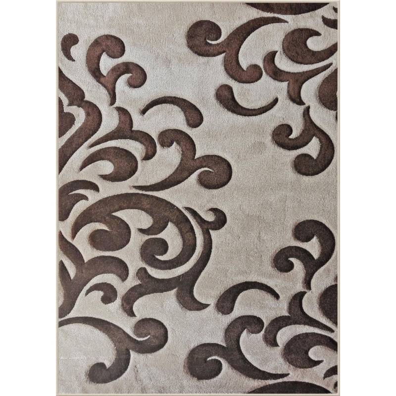 IDETEX - Bajada de cama carved d3 80x120 cm beige