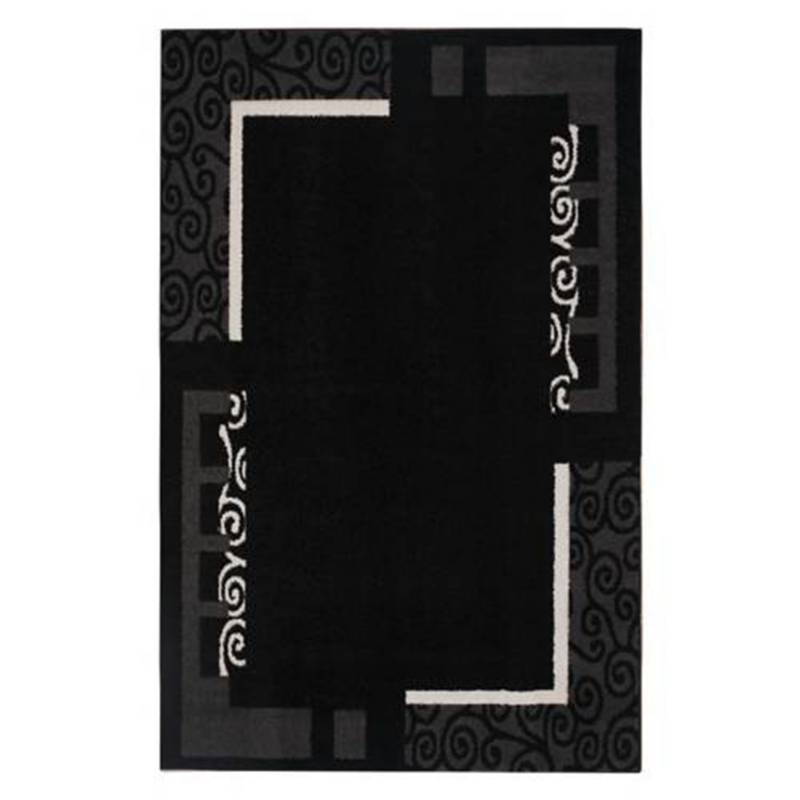 IDETEX - Bajada de cama  carved d5 80x120 cm negro